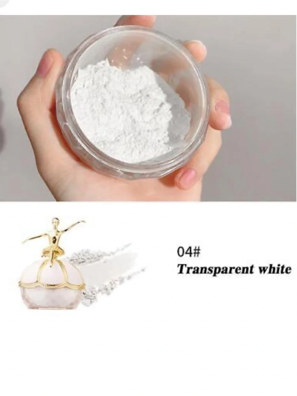 Ballerina Face Powder with Spinning Ballerina - Translucent White Color - NIB